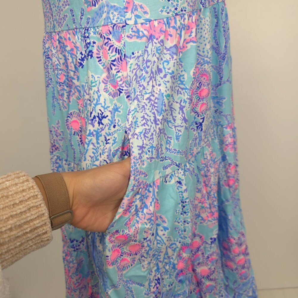 NWOT Lilly Pulitzer Kawai Flutter Sleeve Blue Ibiza Now You Sea Me M,L,XL - Picture 11 of 16